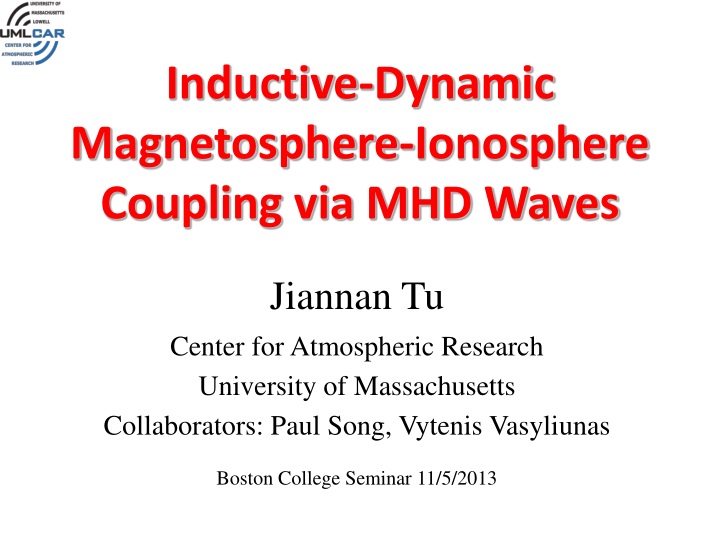 inductive dynamic magnetosphere ionosphere coupling via mhd waves