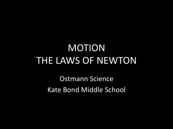 motion the laws of newton