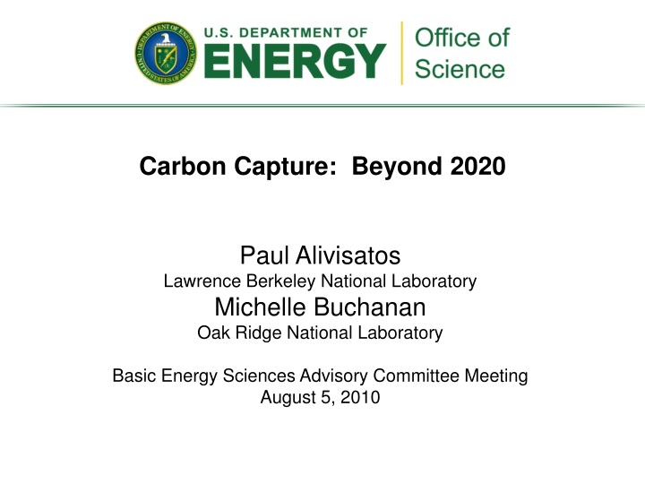 carbon capture beyond 2020