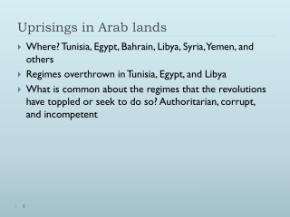 Uprisings in Arab lands