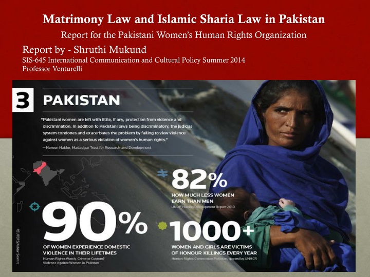 matrimony law and islamic sharia law in pakistan