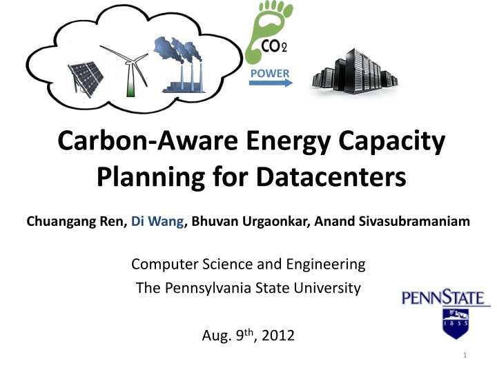 carbon aware energy capacity planning for datacenters