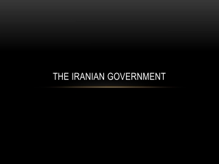 The Iranian Government