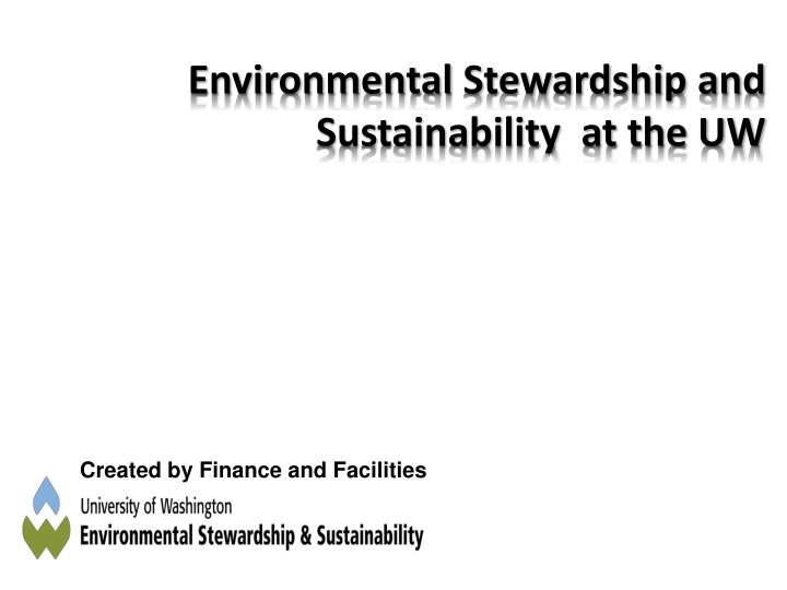 environmental stewardship and sustainability at the uw
