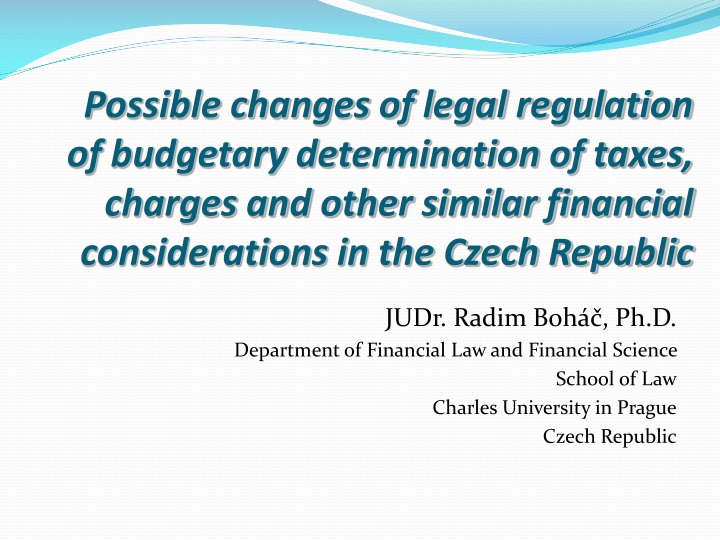 possible changes of legal regulation of budgetary