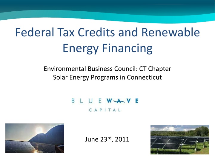 federal tax credits and renewable energy