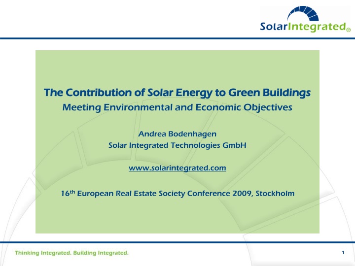 the contribution of solar energy to green
