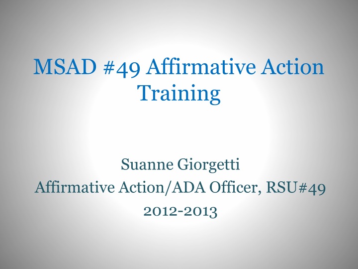 msad 49 affirmative action training