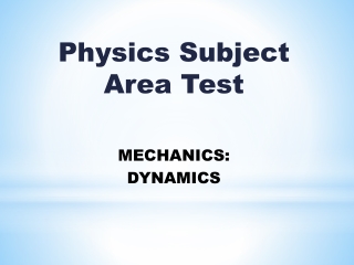 Physics Subject Area Test