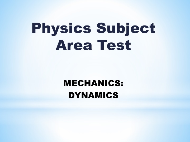 physics subject area test