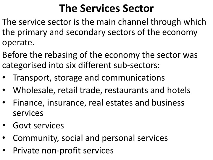 the services sector