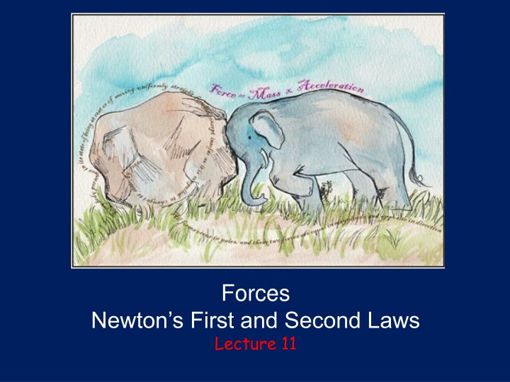 forces newton s first and second laws lecture 11