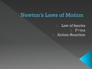 newton s laws of motion