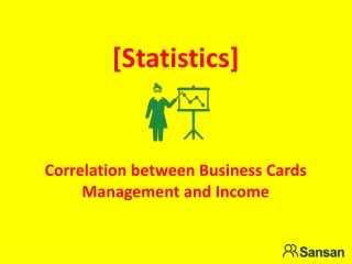 [Statistics] sansan correlation between business cards manag