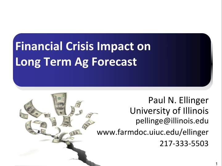 financial crisis impact on long term ag forecast