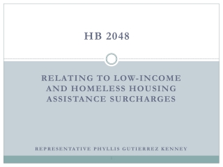 Relating to low-income and homeless housing assistance surcharges