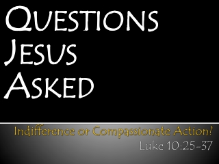 Indifference or Compassionate Action? Luke 10:25-37