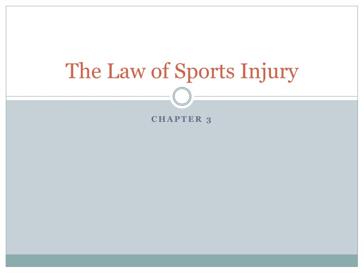 the law of sports injury