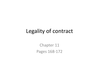 Legality of contract