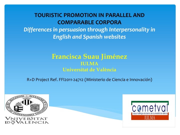 touristic promotion in parallel and comparable