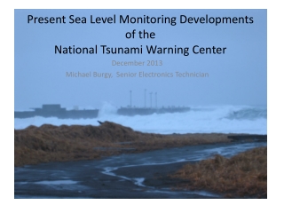 Present Sea Level Monitoring Developments of the National Tsunami Warning Center