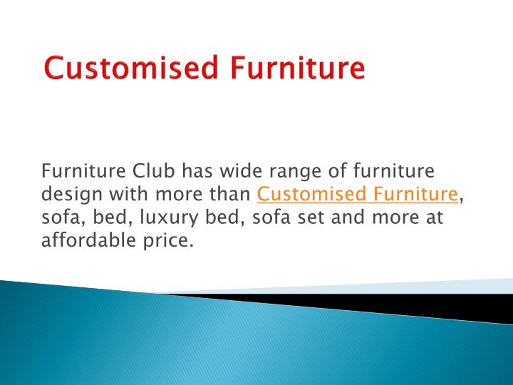 customised furniture