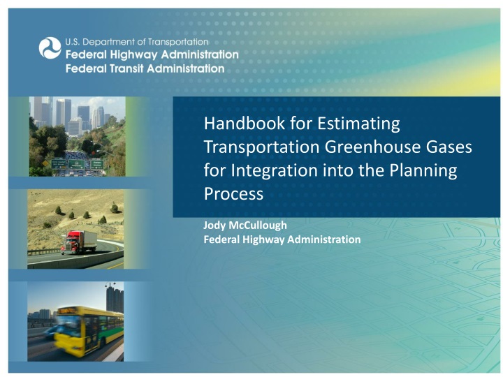 handbook for estimating transportation greenhouse gases for integration into the planning process
