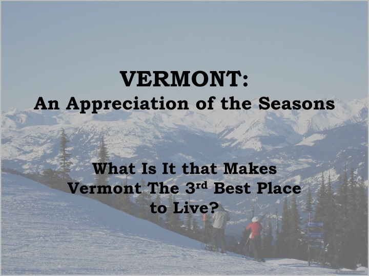 vermont an appreciation of the seasons