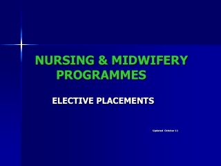 NURSING &amp; MIDWIFERY PROGRAMMES