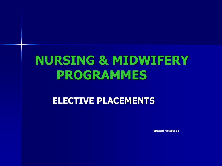 nursing midwifery programmes