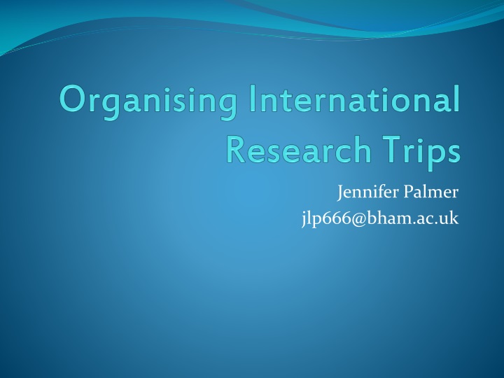 organising international research trips