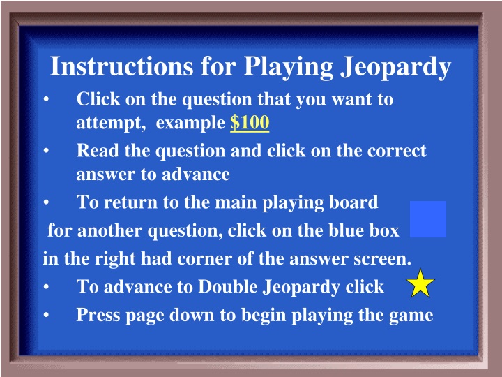 instructions for playing jeopardy