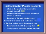 Instructions for Playing Jeopardy - slide 1