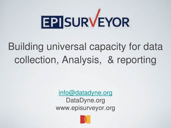 building universal capacity for data collection analysis reporting