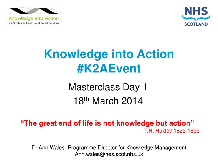 knowledge into action k2aevent