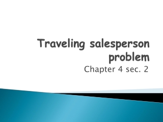 Traveling salesperson problem