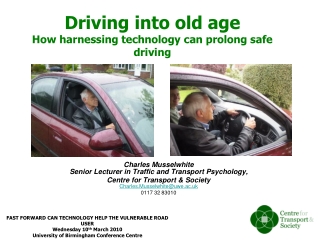 Driving into old age How harnessing technology can prolong safe driving