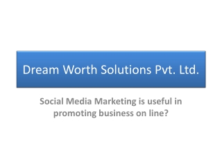 Dream Worth Solutions | Online Marketing Company in Maharash