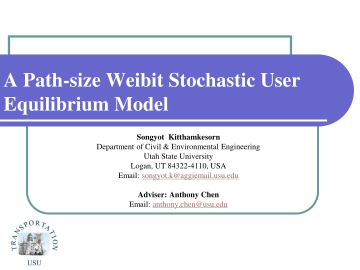 a path size weibit stochastic user equilibrium model