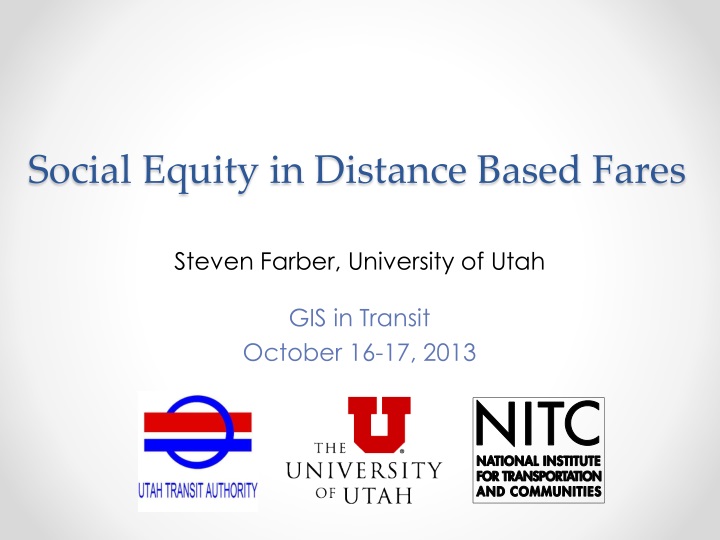 social equity in distance based fares