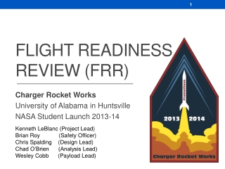 Flight Readiness Review (FRR)