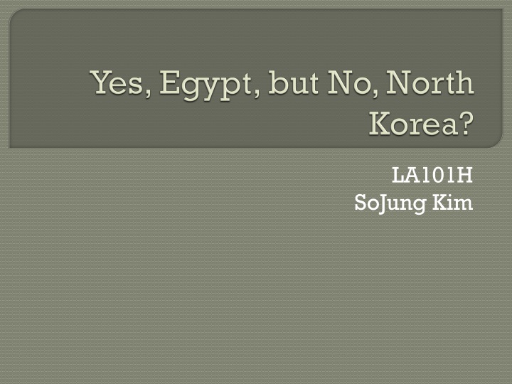 yes egypt but no north korea