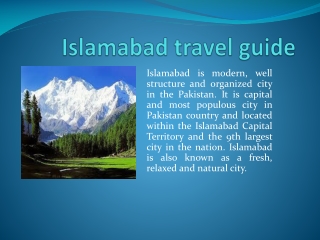 Islamabad Travel Guide