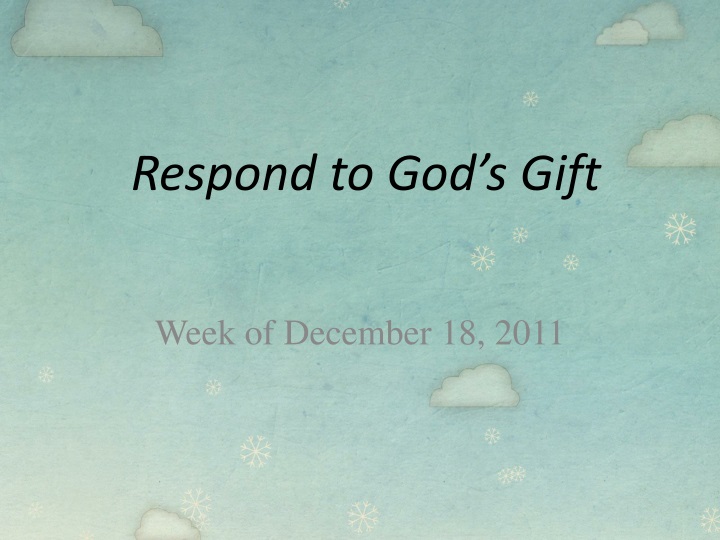 respond to god s gift