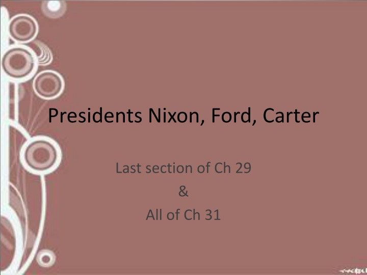presidents nixon ford carter