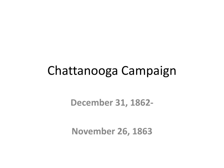 chattanooga campaign