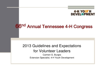 66 nd Annual Tennessee 4-H Congress