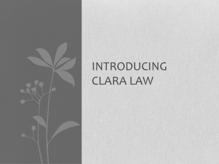 Introducing Clara Law