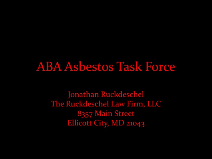 aba asbestos task force