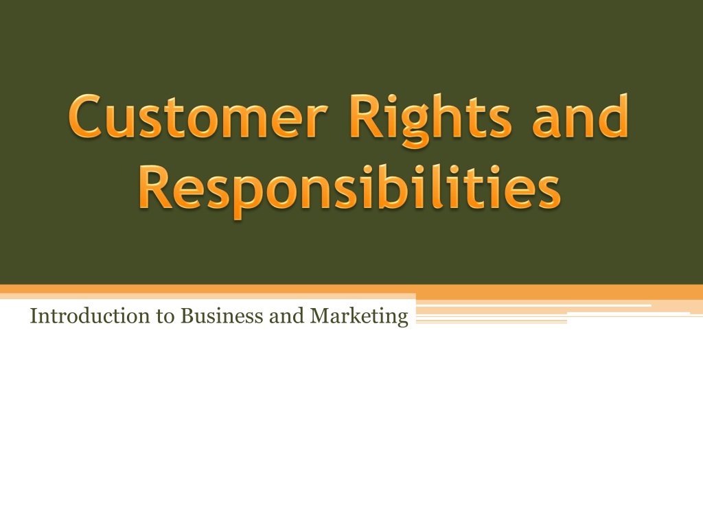 PPT - Customer Rights and Responsibilities PowerPoint Presentation ...
